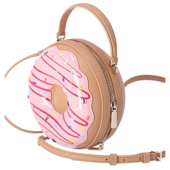 Kate Spade Novelty Bag Coffee Break 3D Donut Crossbody Pink Multi - Picture 3 of 6